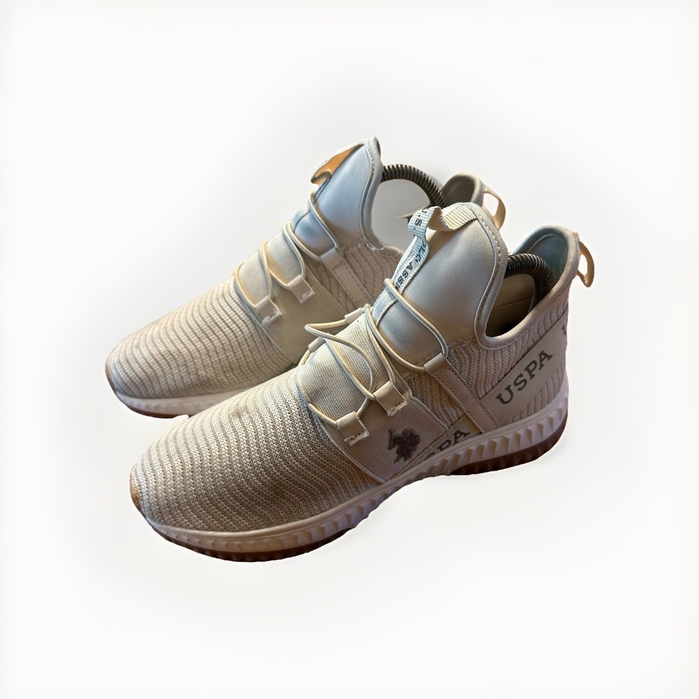 U.S. Polo Assn. Womens Shoes Size 7 White Sneakers Comfort Style Running